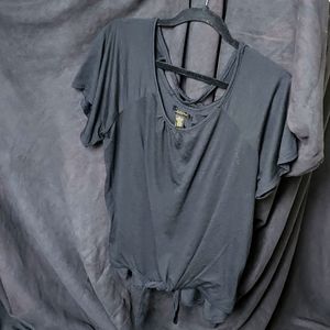 Goddess XL black shirt with front tie